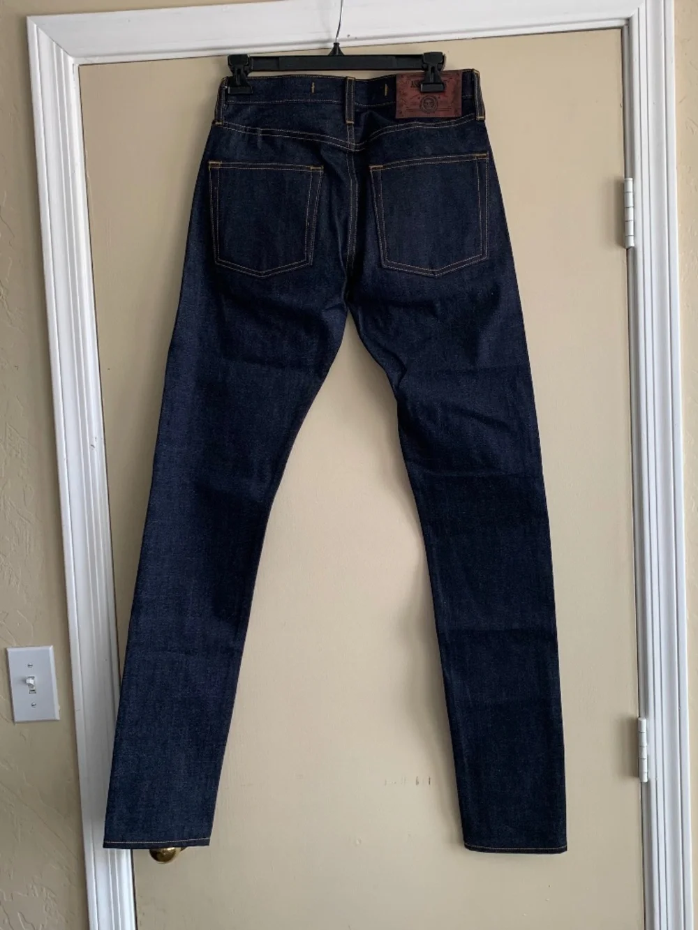 Asbury Park 1888 Skinny Button Fly Jeans Dark Wash Denim Made in USA 28x34